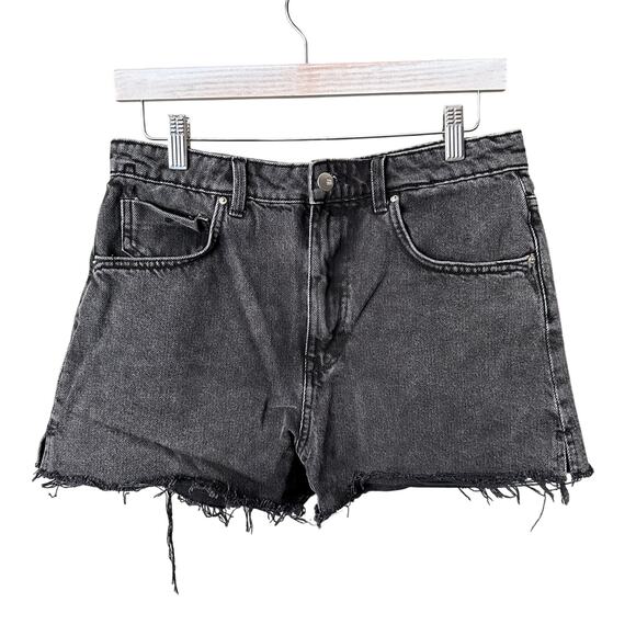 Zara Black Cut Off Denim Shorts - 8 - Picture 1 of 5